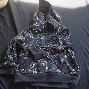 F&F Black Pullover with White Graphic Interior Print